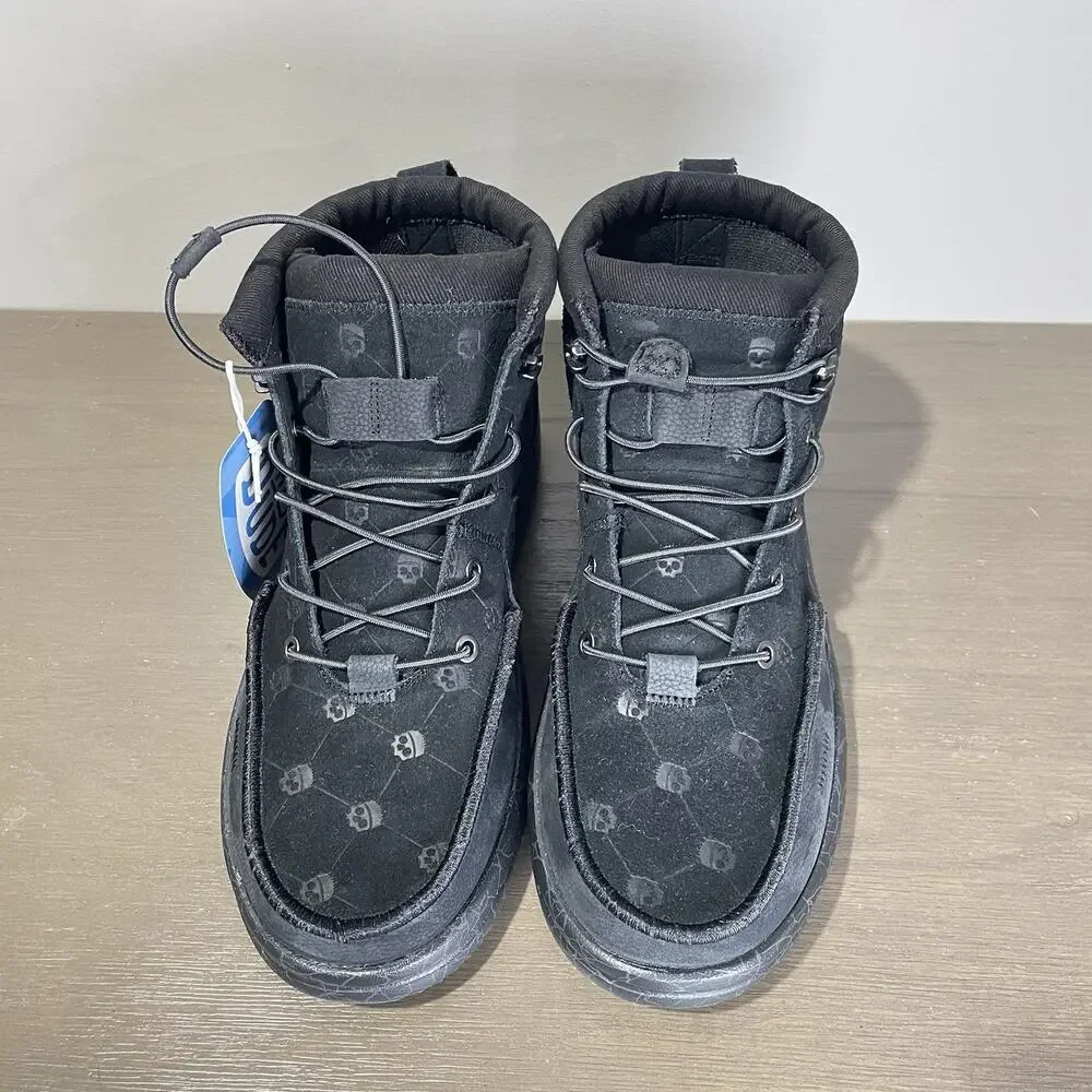 Hey Dude Jelly Roll Mens Size 10 Shoes NEW Bradley Suede Black Skull Boot